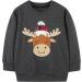 Kids Dinosaur Sweatshirt - Cotton Casual Top for Boys & Girls, Long Sleeve Pullover T-Shirt for Toddlers, Baby Clothes 1-8 Years - Elk Design - Size 6-7 Years - Buy Online on GoSupps.com