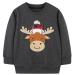 Boys Sweatshirt for Kids Dinosaur Jumper Cotton Casual Top Long Sleeve Pullover T-Shirt Toddler Girls Shirts Baby Clothes 1-8 Years 5-6 Years Elk