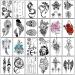 Yazhiji 36 Sheets Temporary Tattoos Stickers - 12 Large Fake Body Arm Chest Shoulder Tattoos for Men and Women - Buy Online on GoSupps.com