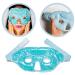 Gel Face Mask Cold Pack – Hot Cold Therapy Gel Bead Full Facial Mask - Ice Mask Migraine Headache – Relaxation Stress Heat Pain Relief – Reduces Puffiness Eyes Dark Circles Under Eyes (Blue)