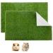Aulock 2 Pcs Artificial Grass Guinea Pig Pee Pads- 15.7  23.6 Inch Fake Grass Rug Potty Training Replacement Artificial Turf for Puppy, Rabbits, Hamsters, Bunnies, Gerbils, Other Small Animals