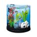 Tetra ColorFusion Starter aquarium Kit 3 Gallons Half-Moon Shape With Bubbler And Color-Changing Light Disc