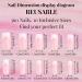 Press on Nails Square French False Nails Full Cover Coffin Fake Nails Nude Color False Nail Glossy French Tip Nail Art Manicure Decorations for Girls Women 360 Pieces - Buy Online on GoSupps.com