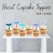 12 Mermaid Tails Wafer Cupcake Toppers (PRECUT Optional) Edible Cupcake Toppers - Stand Up Wafer Cake Decorations (PRECUT) - Buy Online on GoSupps.com