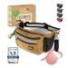 Pawzone Futter bag Dogs - treat for dogs - belly pocket for dog accessories - treats for dogs - including reflector strap & additional belt for flexileine (desert)