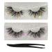 ALPHONSE Glitter 3D Fluffy False Eyelashes - 20MM Cat-Eye Lashes for Halloween, Cosplay, Christmas - Pack of 2 Pairs with Tweezers - Buy Online on GoSupps.com