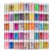 Holographic Chunky and Fine Glitter Mix, 45 Colors Festival Chunky Sequins & Fine Glitter Powder, Iridescent Glitter Flakes, Cosmetic Face Body Eye Hair Nail Art Resin Tumbler Glitter Loose Glitter