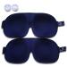 DreamHeaven 2-Pack 3D Sleep Mask & Ear Plugs Kit 100% Block Light Contoured Sleeping Mask for Women & Men - Lightweight Comfortable Soft Memory Foam Travel Eye Mask