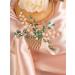 Deniferymakeup Green Crystal Emerald Gold Hair Comb for Wedding Brides Bridesmaid Hair Accessory for Women and Girls Ball Prom Party - Buy Online on GoSupps.com