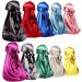 10 Pieces Silky Durags Long Tail for Women Men Satin Durag 360 Wave Dorag  10 Colors