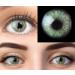 Glamlens Keira Green Gr n + container |Very strongly covering natural green contact lenses colored |Colored silicone hydrogel |1 pair (2 pieces) |Dia 14.20 |With strength -2.50 diopters -2.5 diopters 8.7 millimeters 14.20 millimeters 2.0