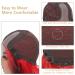 Ombre Red Root Highlight Side Part Wig | Skunk Stripe Long Wavy Synthetic Hair | Body Wave Lace Front Wig for Black Women (RS200D/1B) - Buy Online on GoSupps.com