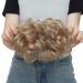 Short Messy Hair Bun Scrunchie in Ash Blond - 25g Hairpiece Ribbon Ponytail Extension - Buy Online on GoSupps.com