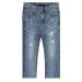 KIDSCOOL SPACE Baby Little Boys Jeans Elastic Band Inside Straight Fit Ripped Denim Pants 12-18 Months Blue-2490