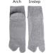 Unisex Arch Support 2 Toe Tabi Flip Flop Socks Low Cut Grey - 3 Pairs - Buy Online on GoSupps.com