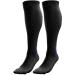 aZengear Compression Socks (20-30mmHg) Anti DVT Air Flying Knee-High Flight Travel Stockings Swollen Legs Varicose Veins Running Shin Splints Calf Pressure Support Sports S/M Black w/Navy
