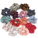 REJOL 100Pcs Elastic Hair Scrunchies for Women - Mixed Colors and Patterns for All Hair Types - Fashionable Matching Accessories - Buy Online on GoSupps.com