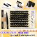 Cluster Lashes Kit 300D Thick Eyelash Extension Kit DIY Individual Eyelashes DD Curl Russian Eyelashes Individuals Kit Fluffy Lash Clusters Extensions with Bond and Seal Lash Tweezers by Goddvenus F-300D lash extension kit - Buy Online on GoSupps.com