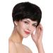 Buy WIG ME UP RGH-6994-HH-1B Human Hair Short Bob Wig - Black Wavy Ladies Wig with Combs | International Shipping Available - Buy Online on GoSupps.com