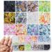 Holographic Nail Sequins Shapes Set - Butterfly, Hearts, Stars | Iridescent Glitter Flakes for Nail Art, Crafts, Makeup - 4 Boxes (Style A) - Buy Online on GoSupps.com