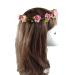 Floral Fall BOHO Headband Flower Crown for Festival Wedding Beach Hair - Purple and Pink - Buy Online on GoSupps.com