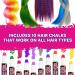 Hair Chalk Pens Set - 10 Rainbow Colors - Temporary Hair Color Kit for Girls - Washable Hair Dye - Ideal for Party Dress Up - Kids Age 6 - Buy Online on GoSupps.com