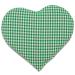 Flaxseed pillow heart approx. 30x25cm - green-white - heat pillow - grain pillow - a charming gift