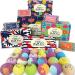 Organic Bath Bombs Gift Set for Women - 24 Natural Oils with Shea Butter for Relaxation and Stress Relief | Perfect for Wife, Girls & Kids - Buy Online on GoSupps.com