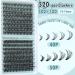 TOOCHUNAG Individual Lashes 40D+50D 320 Clusters Lash Extension - Natural Fluffy Eyelashes for DIY Home Extensions - Buy Online on GoSupps.com