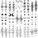 Shegazzi 15 Sheets Realistic Space Planets Chain Temporary Tattoos For Women Men Arm Neck  Butterfly Solar System Moon Sun Star Fake Tattoo Sticker  Small Universe Tatoos Kids Girls Boys Forearm Body