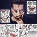 GOROMON The Joker Temporary Tattoos - Halloween Makeup Kit for Adults - 6 Sheets - Buy Online on GoSupps.com