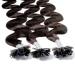 Hair2Heart Extensions Real Hair Bondings Wavy - 25 Strands 1g 40cm 4/0 Medium Brown | Premium Quality eCommerce Shipping Internationally - Buy Online on GoSupps.com