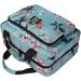 Large Hanging Travel Cosmetic Bag for Women - Turquoise Flowers Makeup Organizer with Multiple Pockets - Buy Online on GoSupps.com