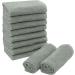 Zollner 10 -Set Seif towels in 30x30 cm - suction -strong and soft washcloths in light gray - with a practical hanger - washable up to 60 C - cotton - hotel quality 10x soap cloth light gray