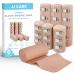 JJ CARE Elastic Bandage Wrap Pack of 6 Compression Bandage in 3 Inches and 6 Inches with 6 Extra Bandage Clips Ankle Wrist and Foot Elastic Bandages 6 Rolls Durable and Reusable