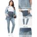 PACBREEZE Women's Maternity Jeans XL - Light Blue High Waist Denim Skinny Pants - Buy Online on GoSupps.com