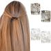 Camila Paris Onyx and Pearl French Hair Side Comb 4 Pack Handmade Small, Flexible Decorative Hair Combs, Strong Hold Hair Comb Clips for Women, No Slip Styling Girls Hair Accessories, Made in France Onyx Pearl