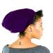 Grace Eleyae GE Women's Satin Lined Sleep Cap Slap Silky Beanie Soft Smooth & Stylish Hair Care Hat Purple