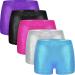 5 Pack Gymnastics Shorts for Girls Ballet Dance Shorts for Girls Metallic Dance Shorts Girls for 6-9 Year Kid Girls