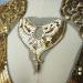 Gauze Sequins Phoenix Tail Feather Patch Applique Set for DIY Wedding Gown & Bridal Dress - 5pcs (Black) Ivory Gold - Buy Online on GoSupps.com