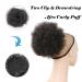 MEIRIYFA Afro Puff Drawstring Ponytail - Short Curly Synthetic Hair Extension Bun with Clips (Black) - Buy Online on GoSupps.com
