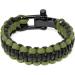Steinbock7 Dachstein Paracord Survival Bracelet - Adjustable Stainless Steel Closure E-Book Instructions for Camping & Outdoor Adventures - Green/Black - Buy Online on GoSupps.com