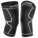 Cambivo 2 x Kniebandage Women Men Orthopedic Kniebandage Helpful relaxation at meniscus tear ACL and arthritis bandage knee for running hiking jogging sport volleyball S black/gray