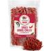Chile De Arbol 5oz - Dried Whole Red Chili Peppers, Premium All Natural Stemless, Resealable Bag. Use in Mexican, Chinese and Thai Dishes. Spicy Hot Heat Full of Flavor. 5 Ounce (Pack of 1)