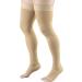 Truform 20-30 mmHg Thigh High Compression Stockings for Men & Women - Open Toe Beige Small (Pack of 2) International Shipping Available - Buy Online on GoSupps.com