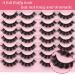D Curl Fluffy Wispy Mink False Eyelashes - Natural Look Russian Strip Lashes - 14 Pairs (16mm) - Short Fake Eye Lashes for Dramatic Volume - Buy Online on GoSupps.com
