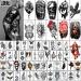 Yazhiji 56 Sheets Temporary Tattoos Stickers 11 Sheets Half Arm Shoulder Tattoos for Men or Women with 45 Sheets Tiny Fake Tattoo