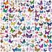 Bilizar 24 Sheets 155+ PCS 3D Colorful Butterfly Temporary Tattoos For Women Arm Boobs  Watercolor Butterfly Tattoos Stickers  Long Lasting Small Fake Tattoos For Kids Girls Adult Neck Cholo Lavender