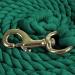Intrepid International Heavy Duty 10ft Cotton Lead Rope with Brass Snap - Hunter Green - Buy Online on GoSupps.com