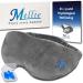 Weighted Sleep Mask for Women & Men (360g/0.8lb) with Earplugs Weighted Bamboo Eye Mask for Sleep Blackout Sleeping Mask Eye Cover